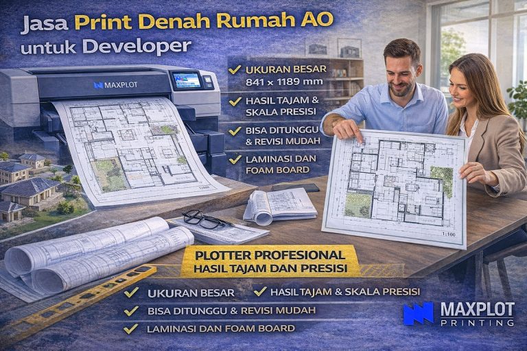 Jasa Print Denah Rumah A0 untuk Developer - Maxplot Printing